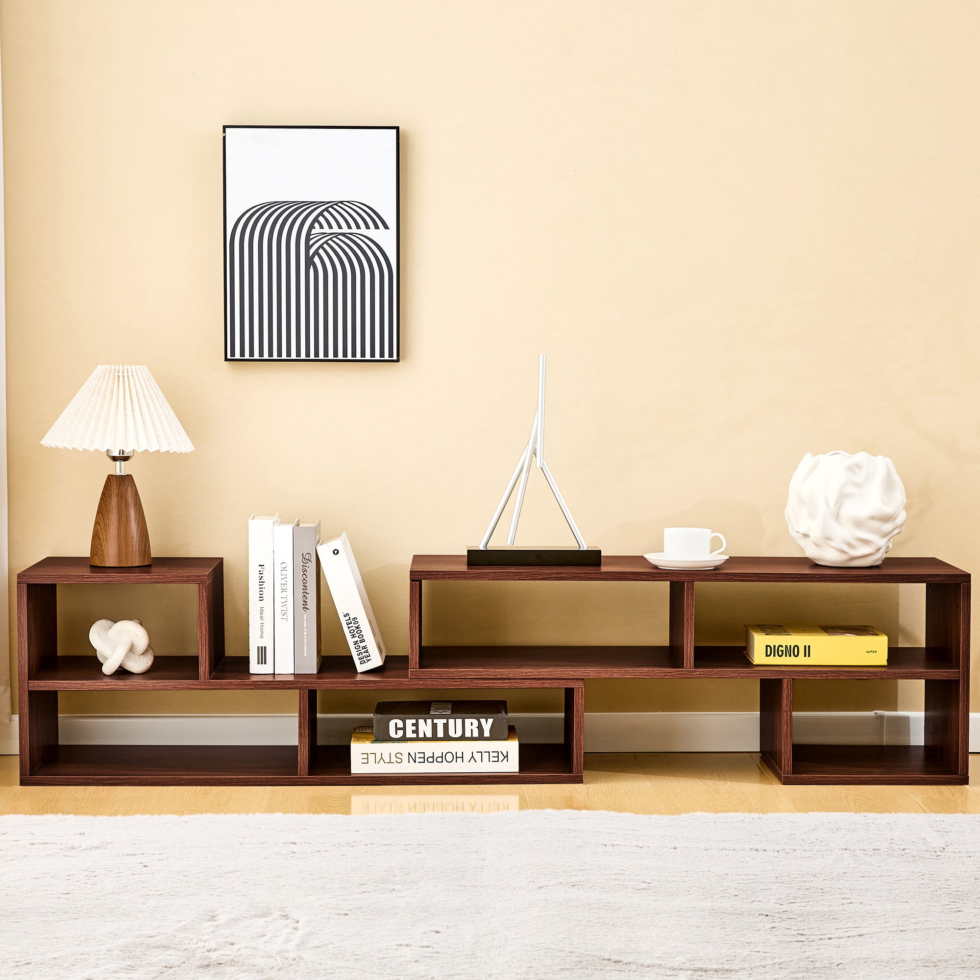 Thea Storage Walnut TV Stand
