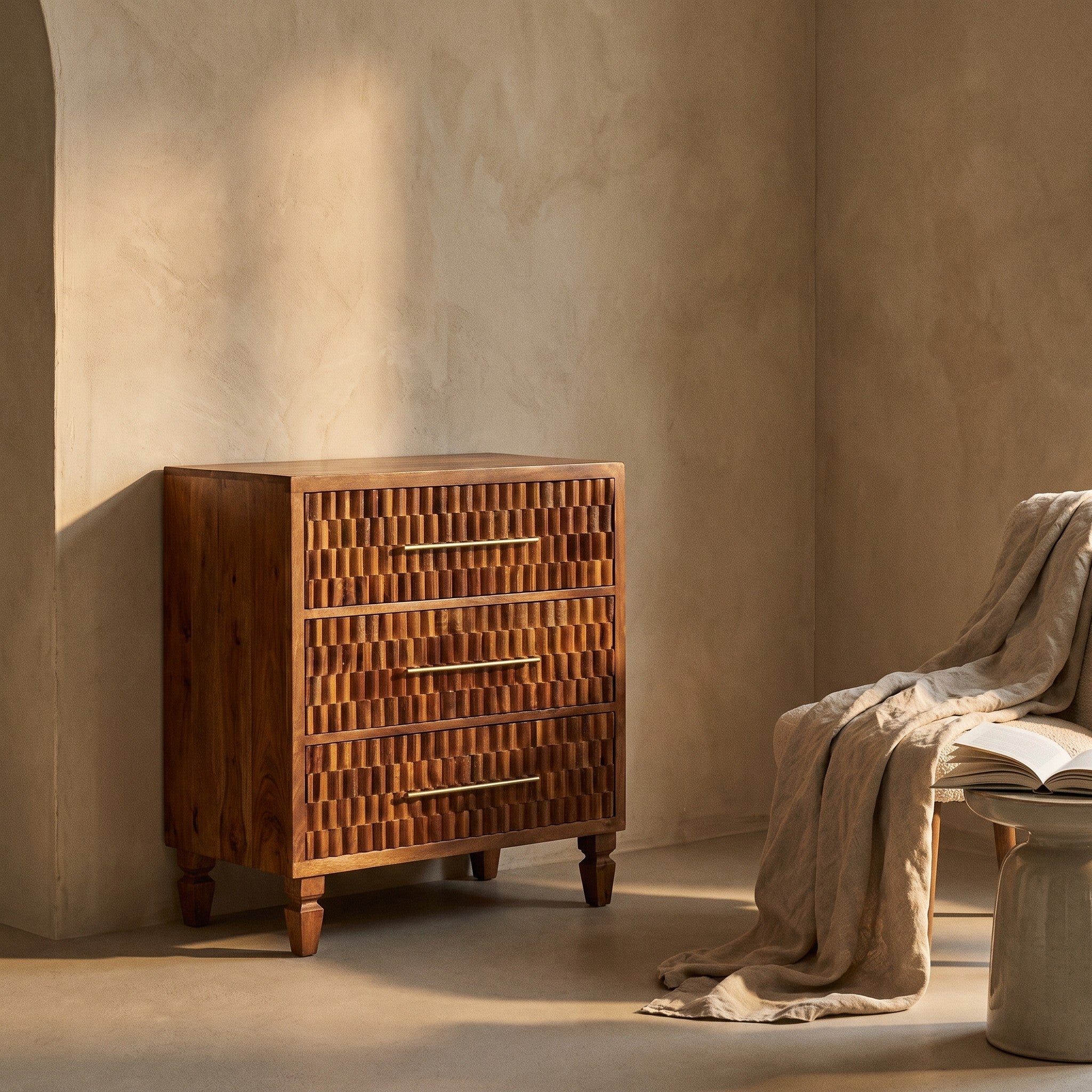 Halvar Carved Chest of Drawers