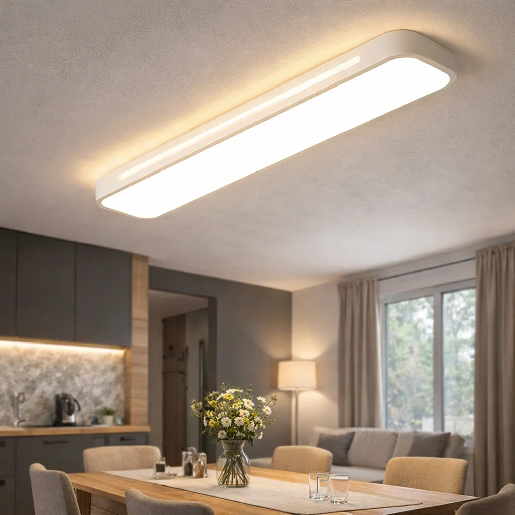 Minimalistische langwerpige LED-plafondlamp