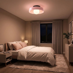 Modern ceiling lamp with round shade for bright light