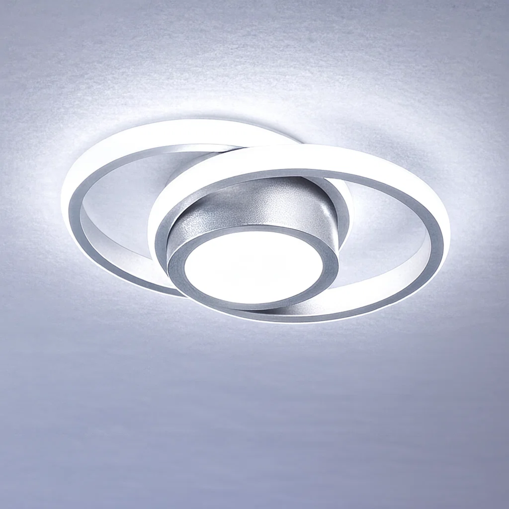 Doppelte Ring-Deckenleuchte mit ruhiger Ausstrahlung