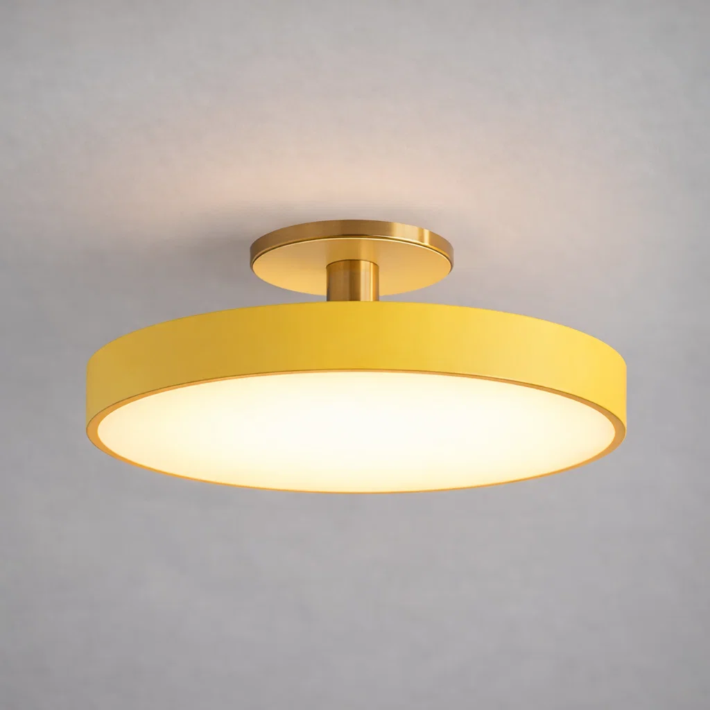 Strakke ronde plafondlamp voor een modern interieur