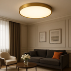 Strakke moderne ronde plafondlamp met zacht licht