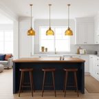 Klassieke hanglamp met bloemvormige gekleurde glazen kap