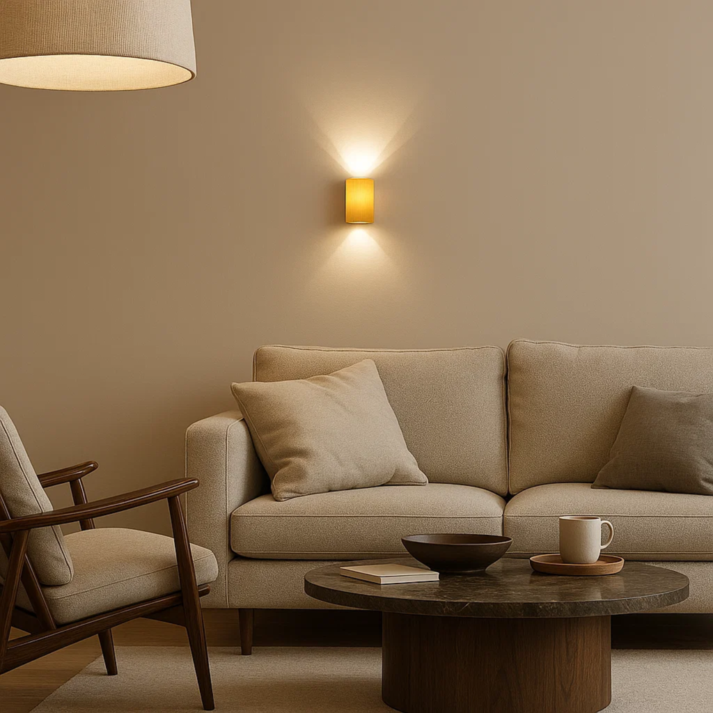 Strakke LED-wandlamp met licht naar boven en beneden