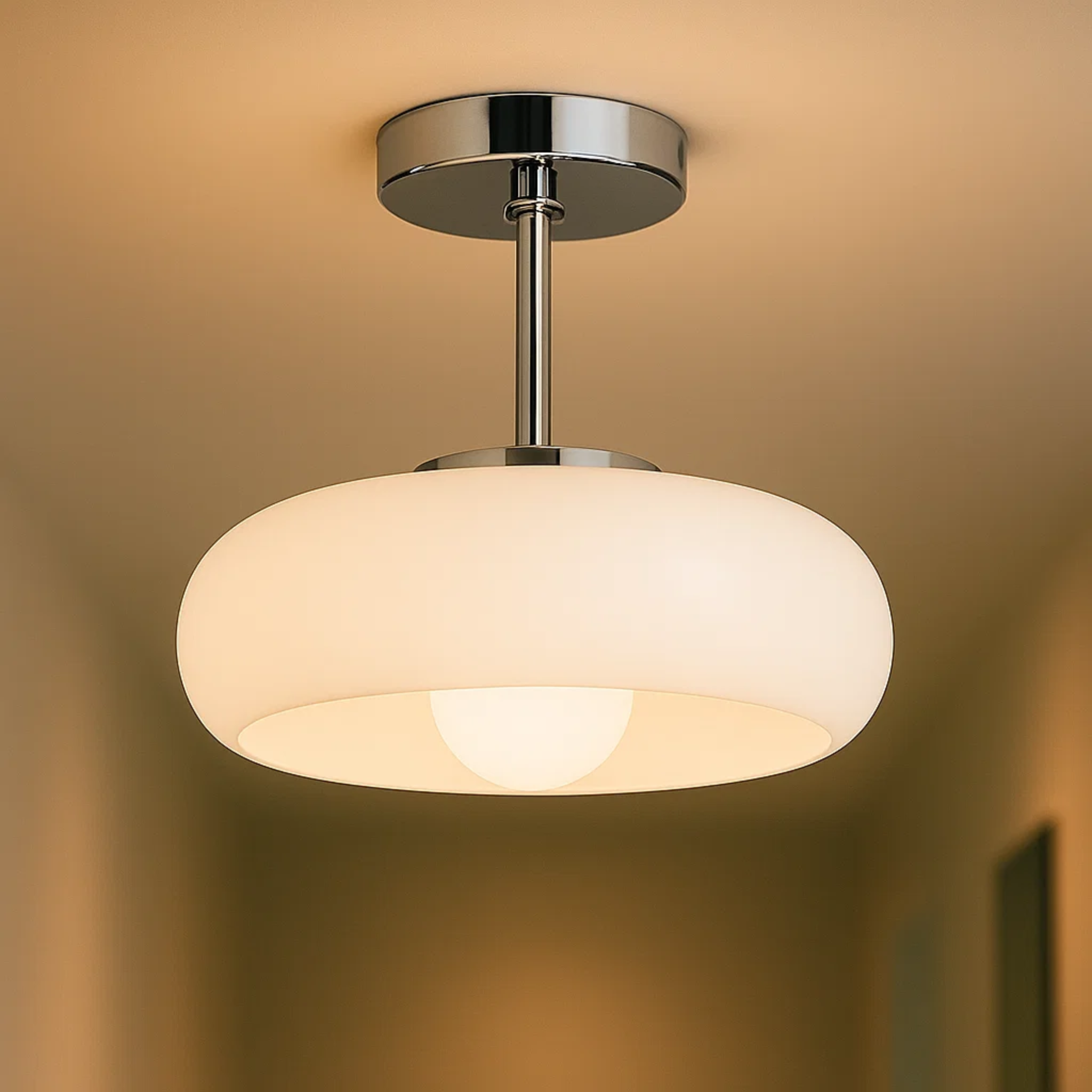 Vintage ronde retro plafondlamp