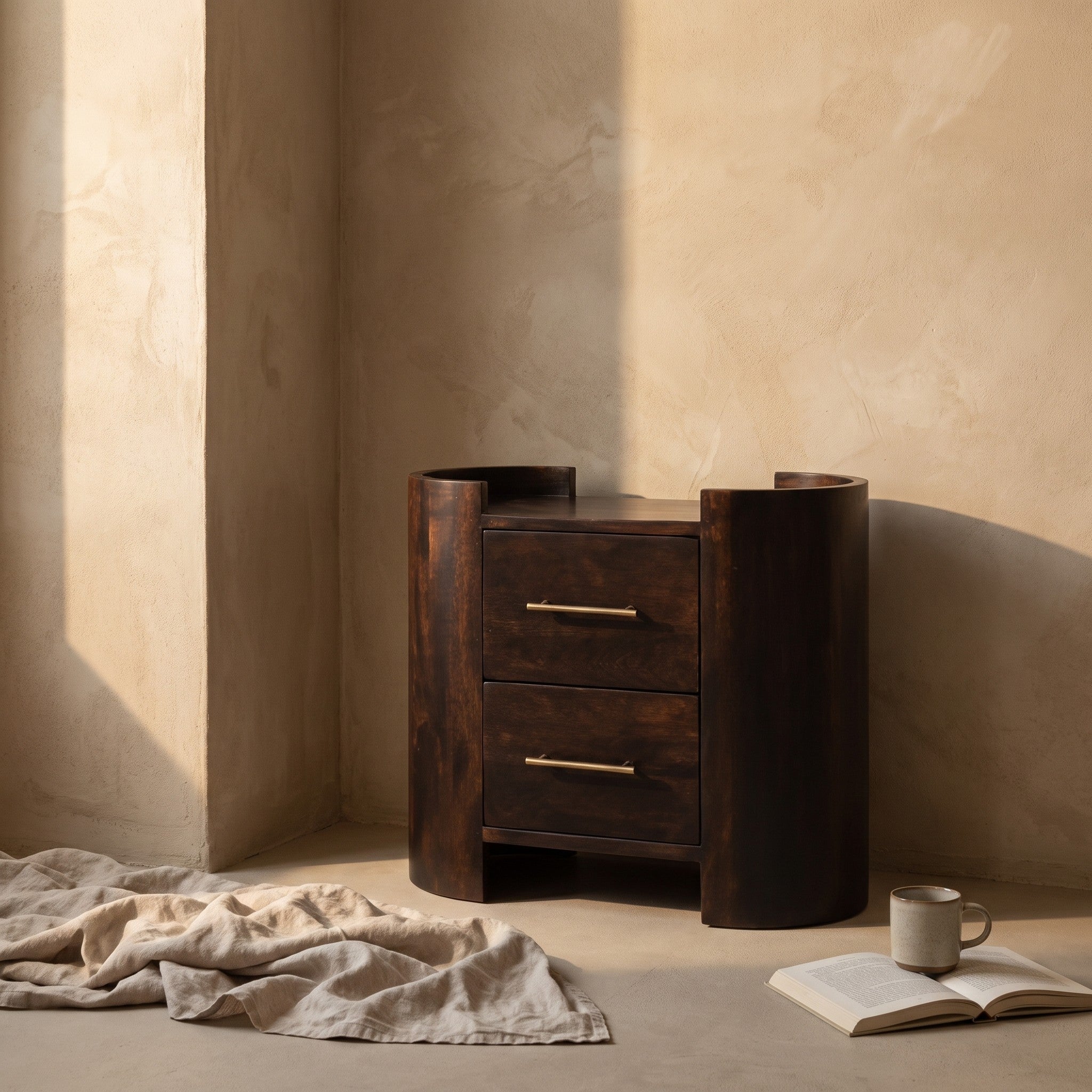 Runar Solid Wood Nightstand