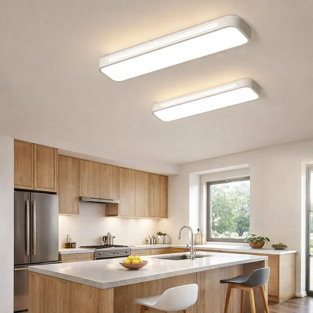 Minimalistische langwerpige LED-plafondlamp