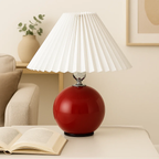 Tafellamp met geplooide kap