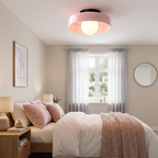 Modern ceiling lamp with round shade for bright light