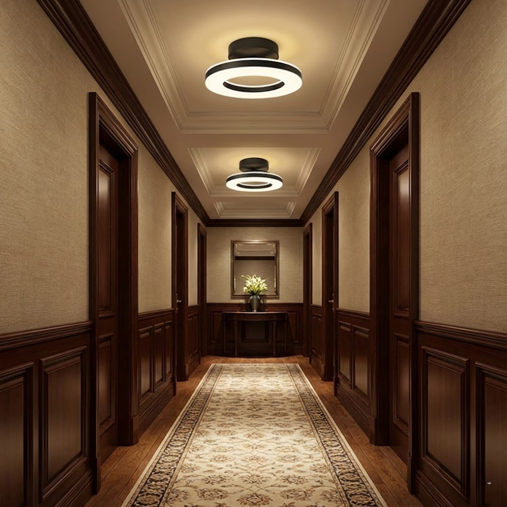 Ronde LED ring plafondlamp voor rustig licht