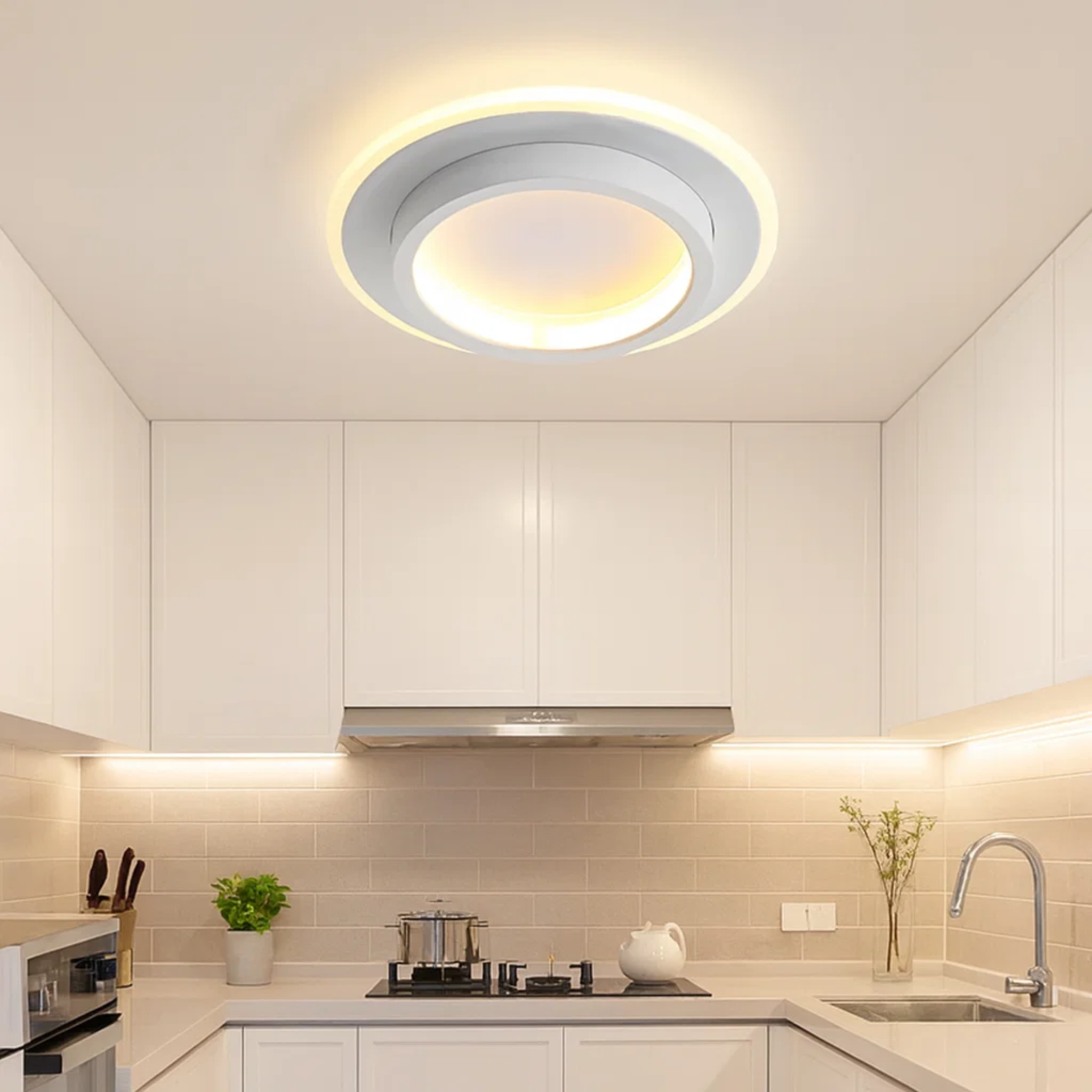 Strakke ring plafondlamp voor een moderne sfeer