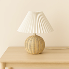 Tafellamp met geplooide kap