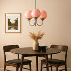 Hanglamp met gekleurde ronde glazen bollen – keuze uit 3 of 5 lichtpunten