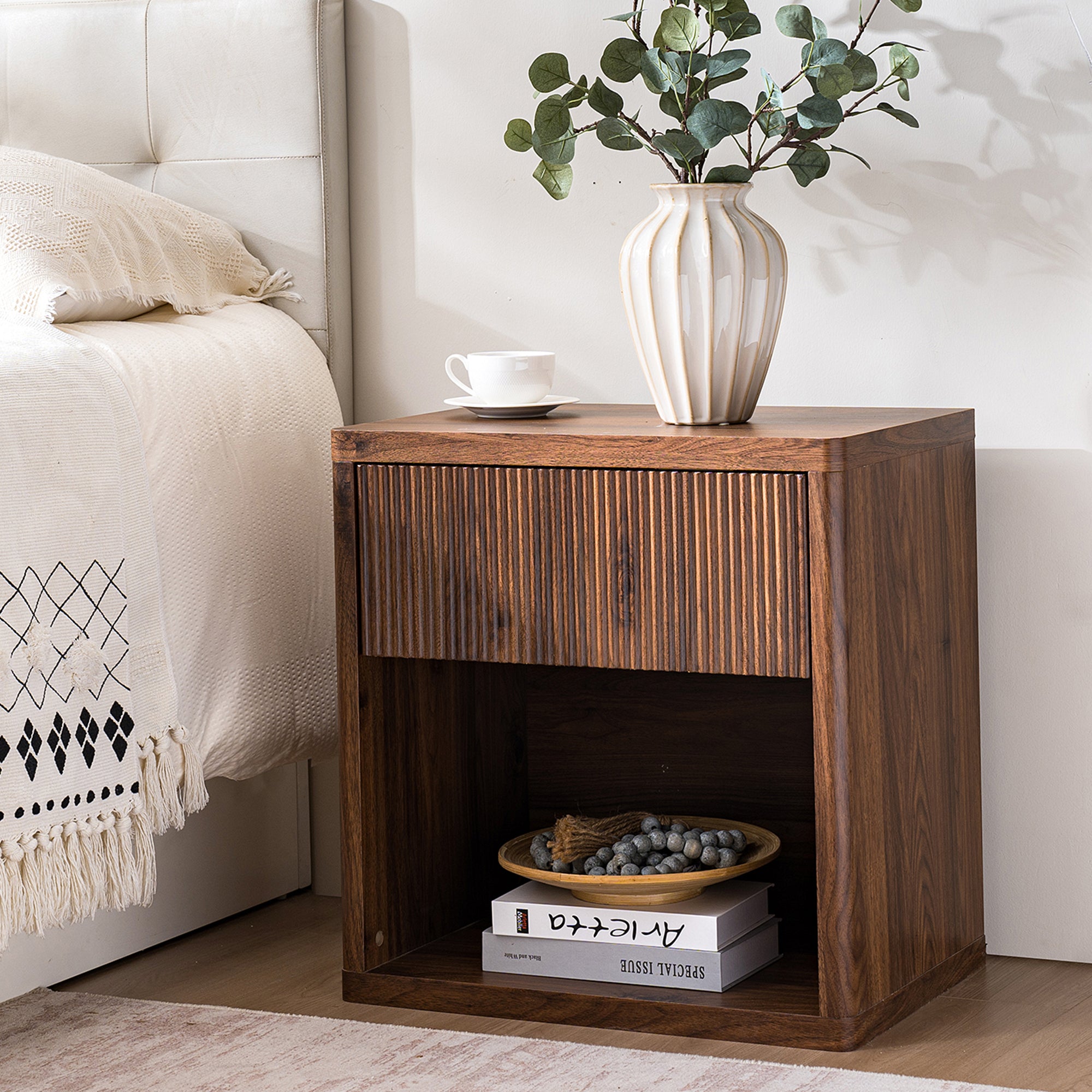 Haldis Fluted Nightstand