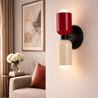 Dubbele wandlamp met warm licht
