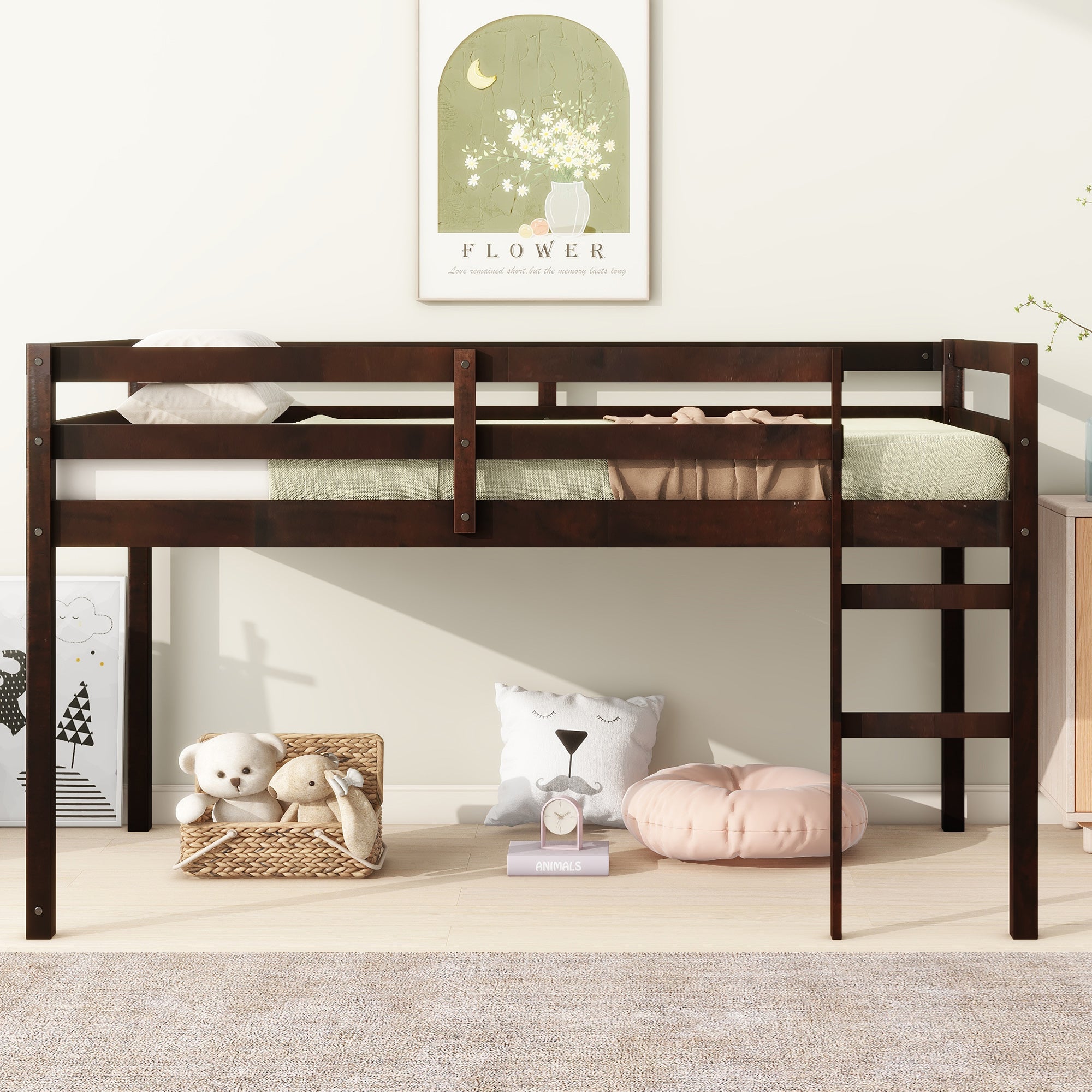 Veslemoy Solid Wood Twin Platform Bed Frame
