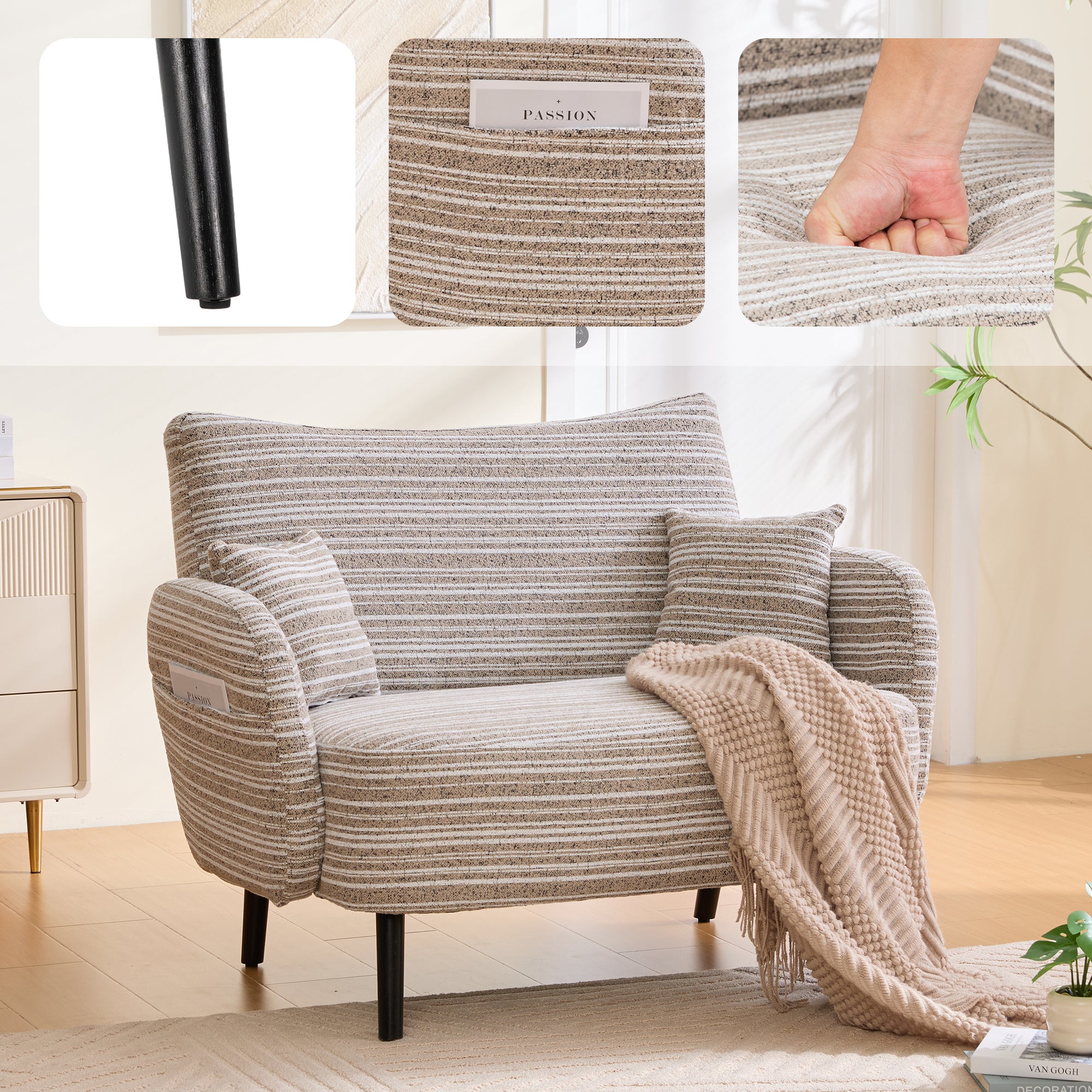 Peder Storage Boucle Loveseat