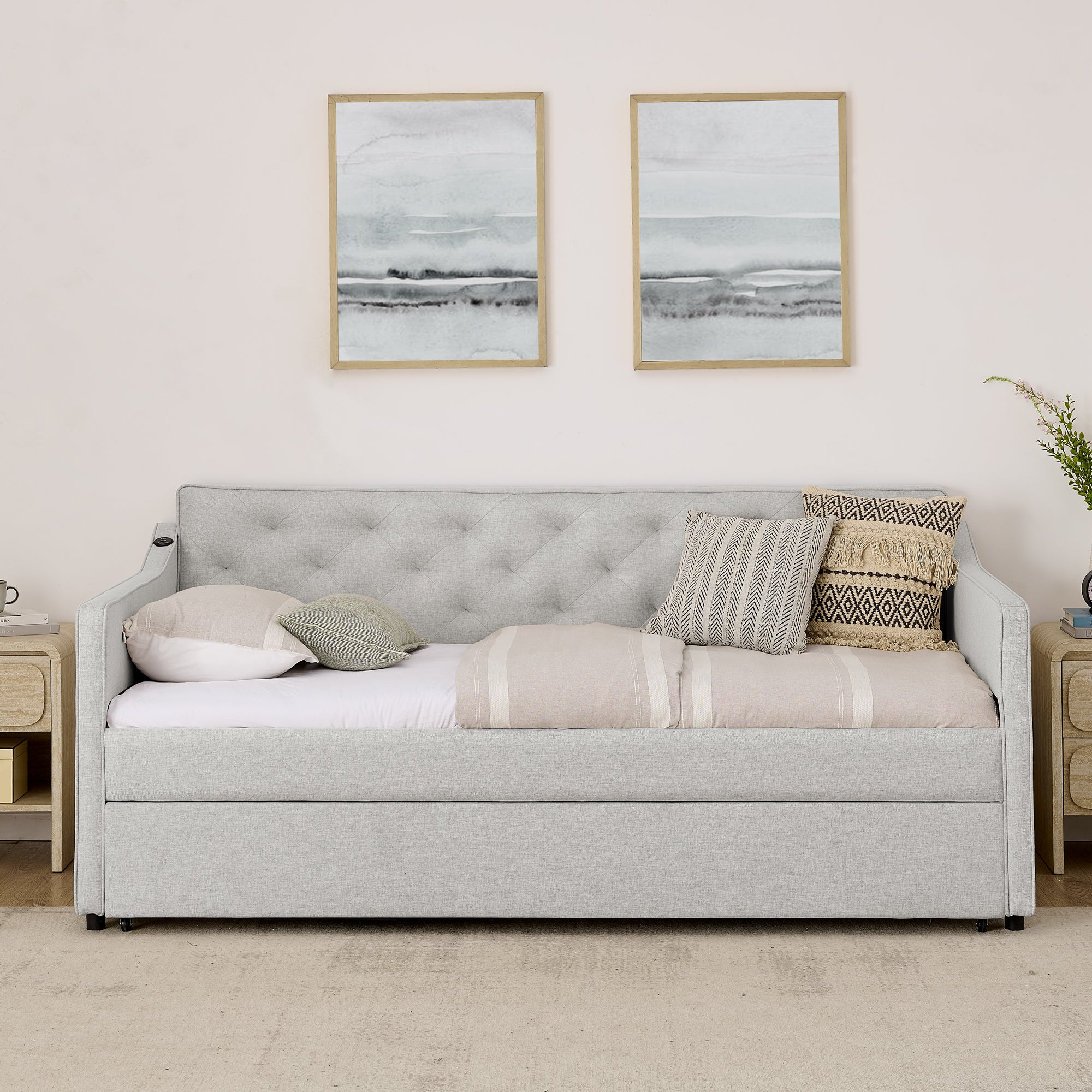 Randi Linen Sofa Bed