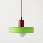 Bauhaus plafondlampen met glas en kleuraccenten