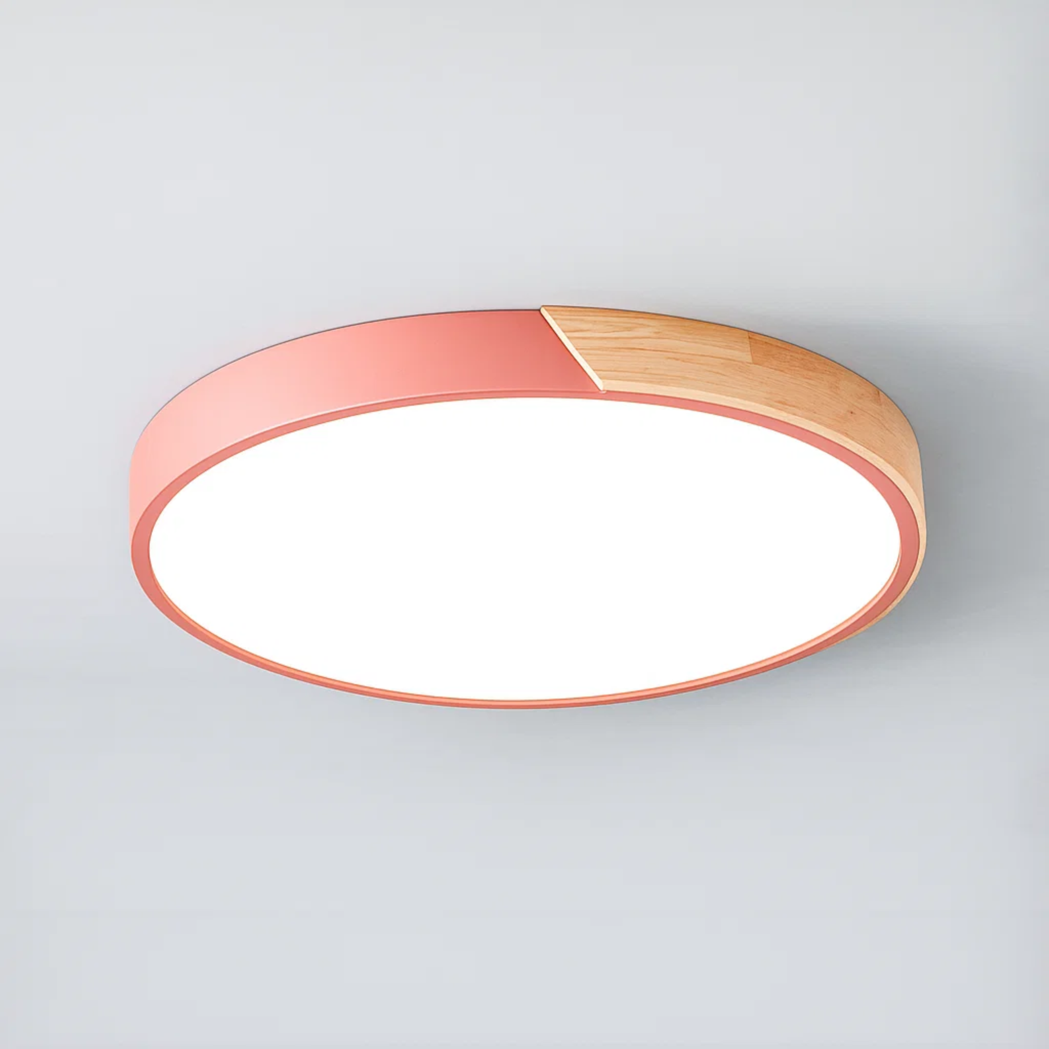 Ronde LED plafondlamp met kleuraccent