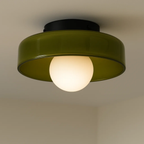 Modern ceiling lamp with round shade for bright light