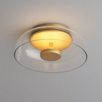 Modern LED Surface-Mounted Ceiling Lamp with Glass Shade