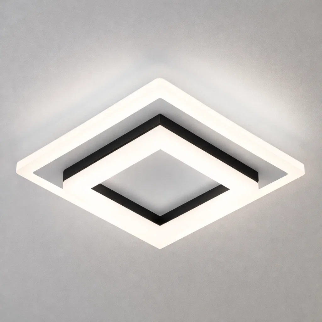 Modern square ceiling lamp with LED