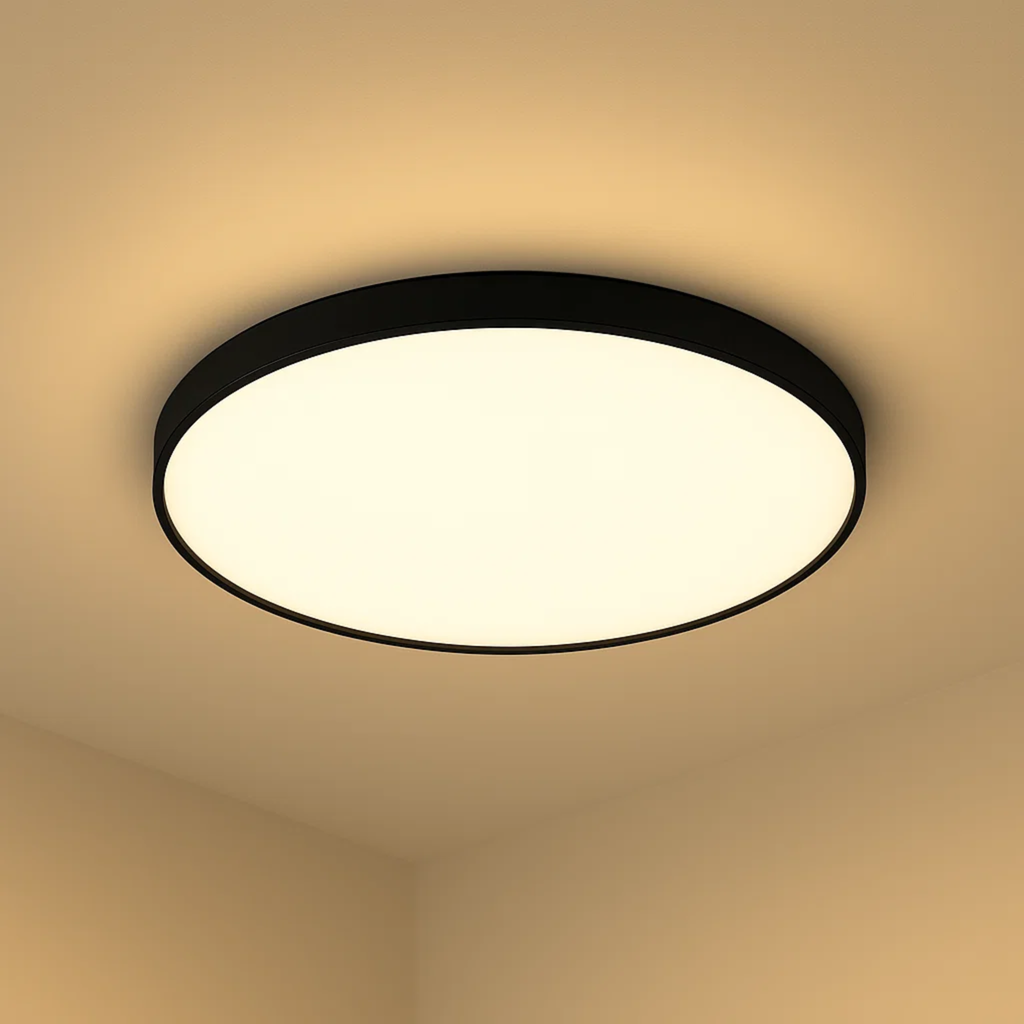 Modern sleek round ceiling lamp