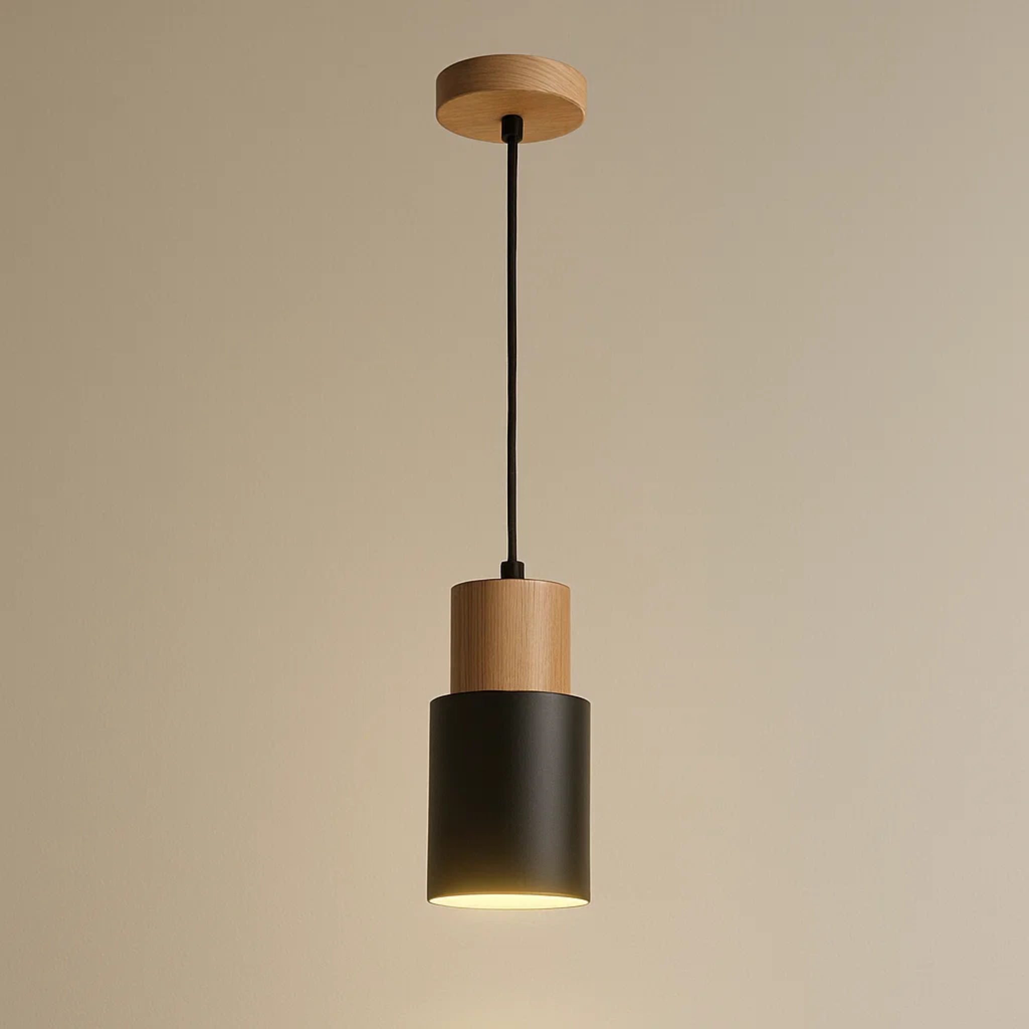 Kleurrijke cilindervormige macaron hanglamp