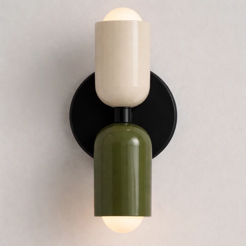 Dubbele wandlamp met warm licht