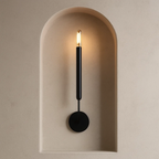 Klassieke metalen kaarsvormige wandlamp