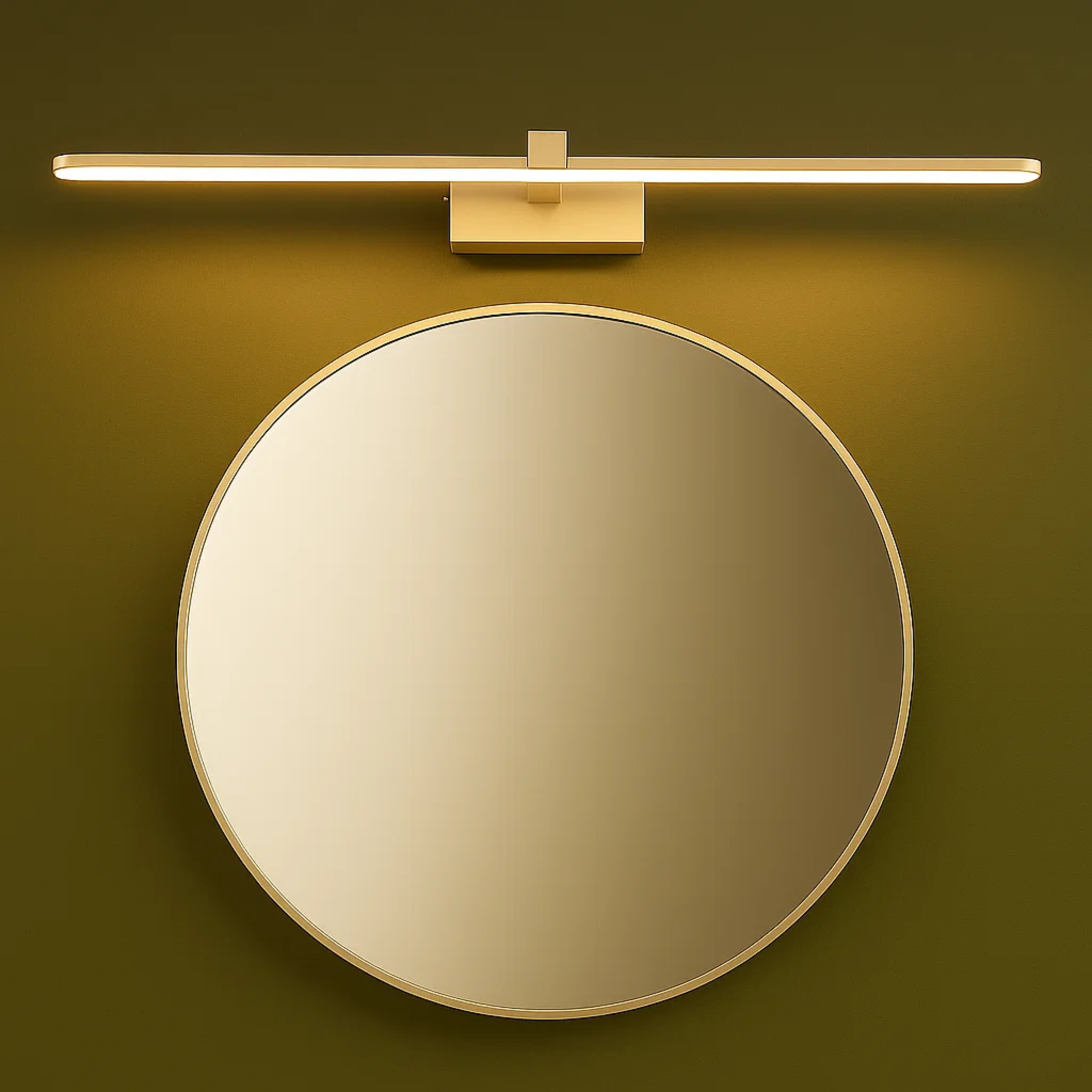 Minimalistische lineaire LED-wandlampen met een metalen afwerking