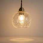 Klassieke hanglamp met glazen kap in 4 modellen