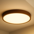 Minimalist wood-look ceiling lamp