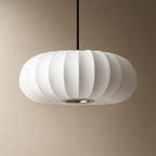 Japandi hanglamp met geplooide kap