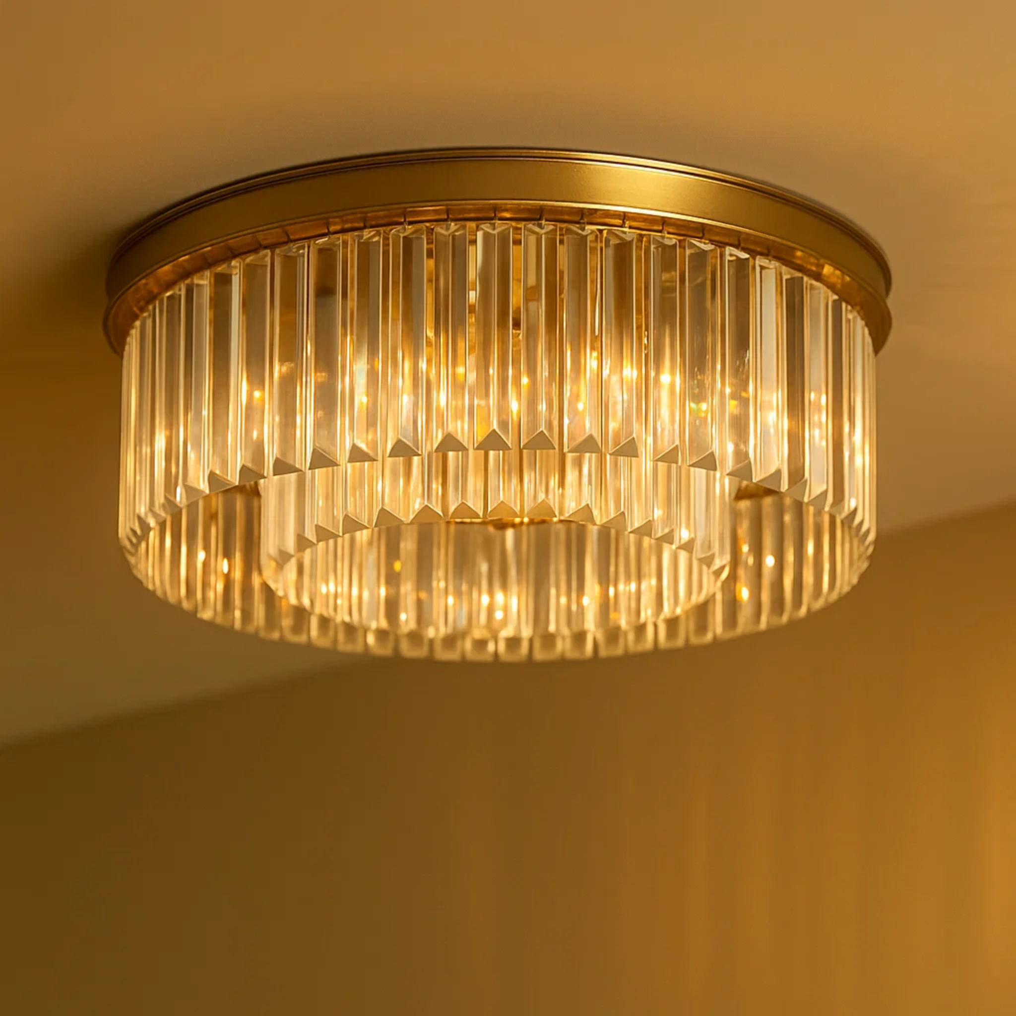 Elegante klassieke kristallen opbouw plafondlamp