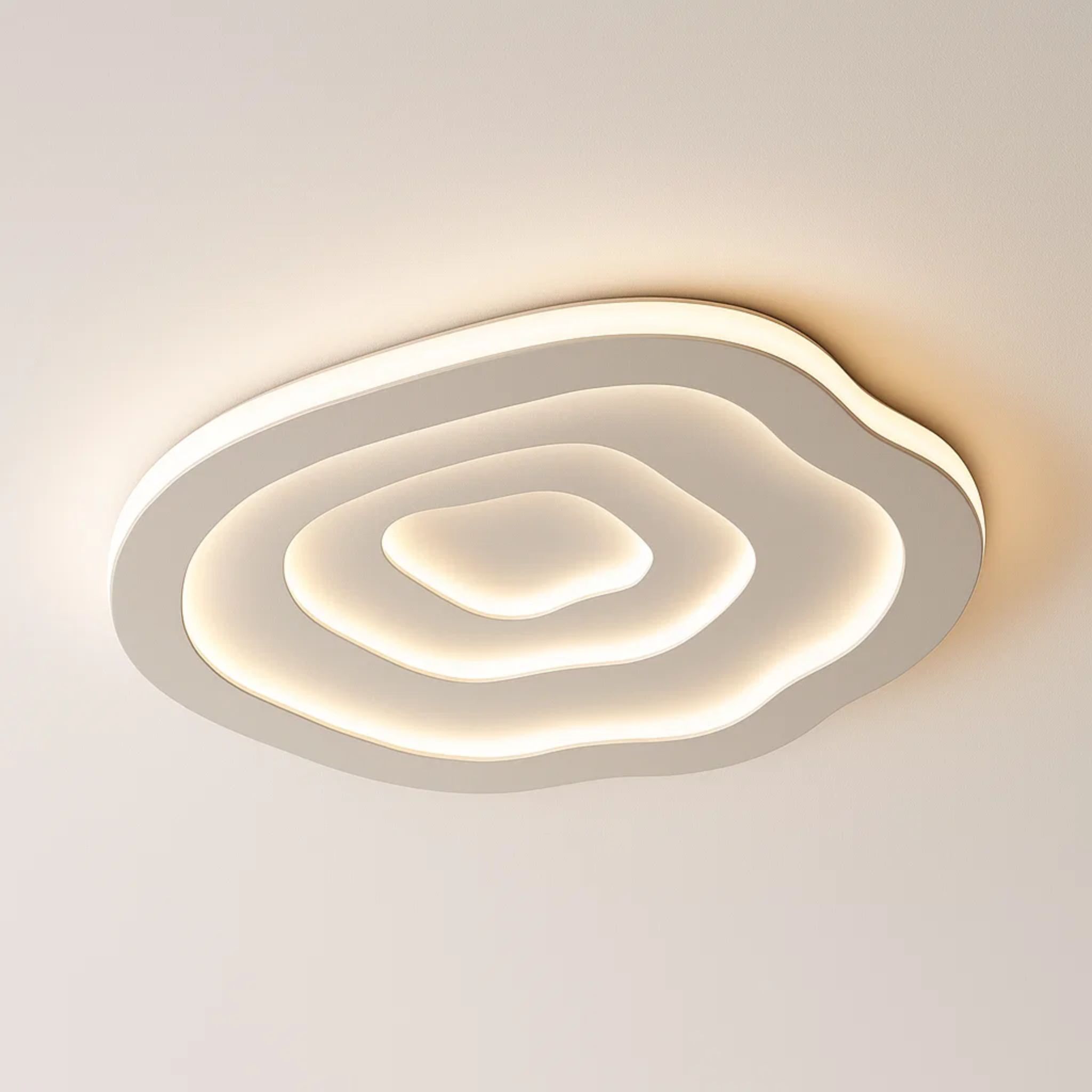 Acryl LED-opbouw plafondlamp met golfpatroon