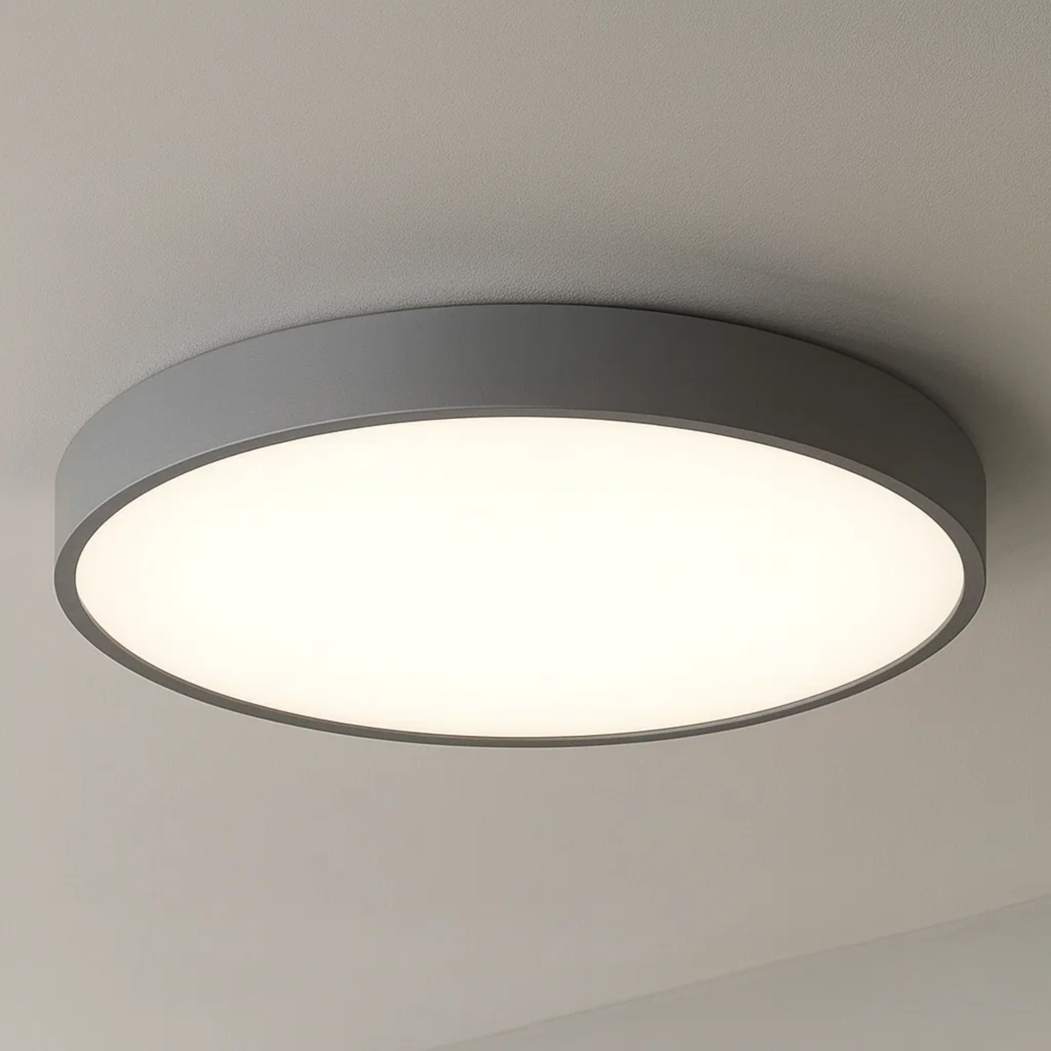 Strakke moderne ronde plafondlamp met zacht licht
