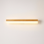 Minimalistische LED wandlamp van hout met acrylkap