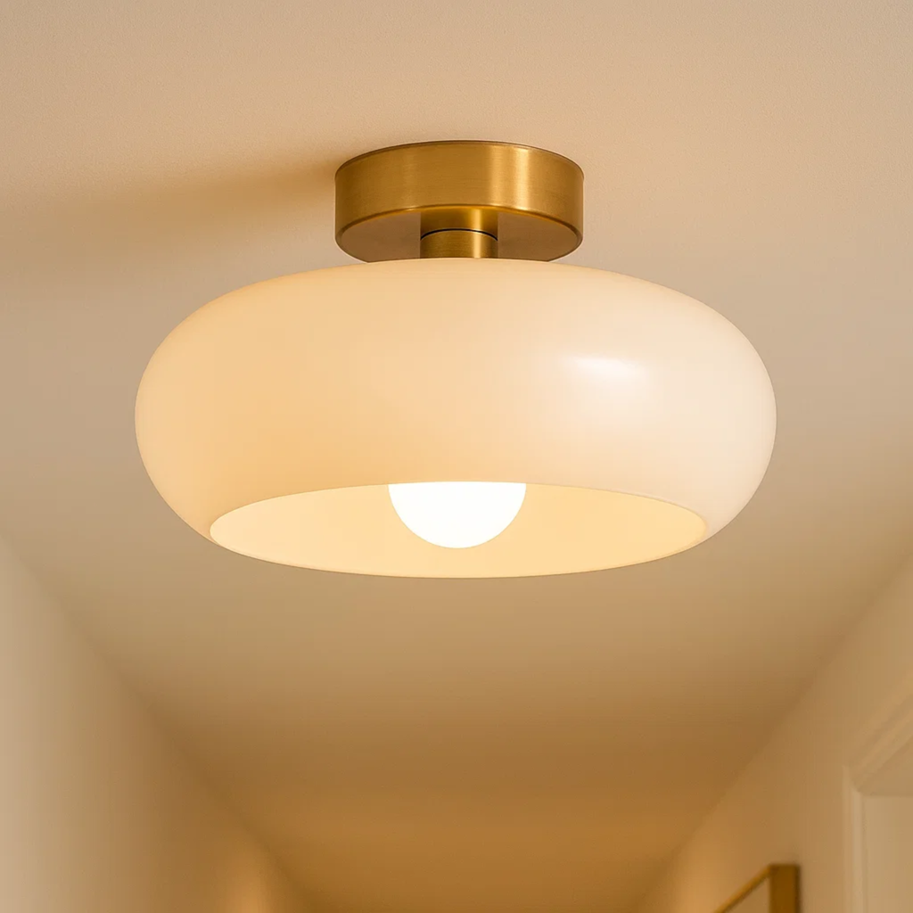 Vintage ronde retro plafondlamp