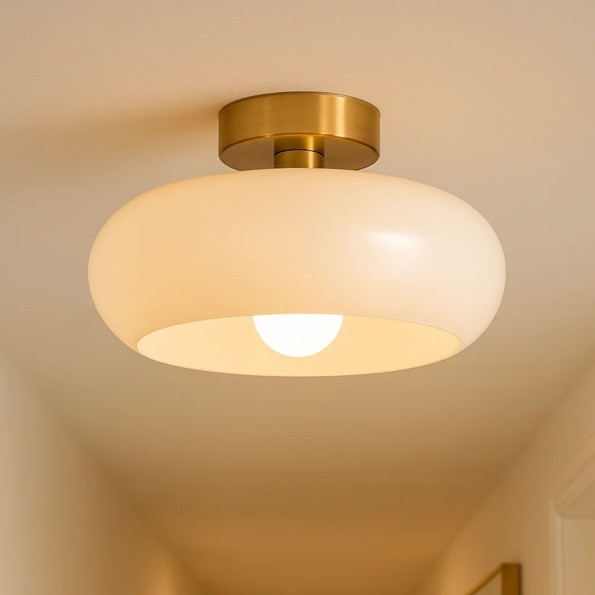 Vintage ronde retro plafondlamp