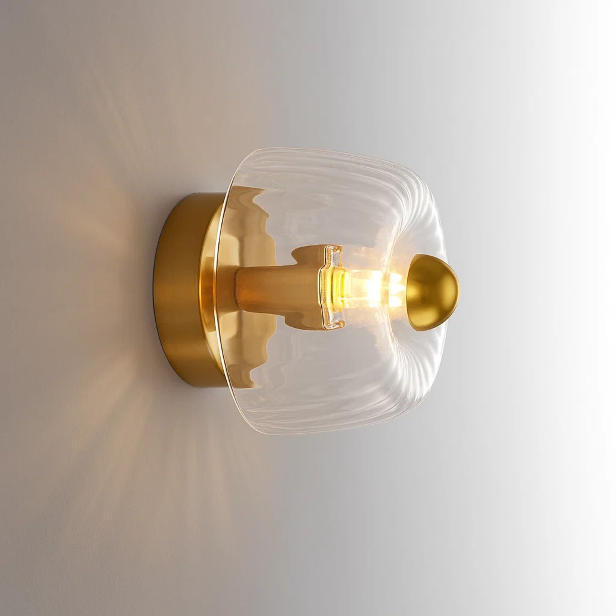 Klassieke wandlamp met geribbeld patroon