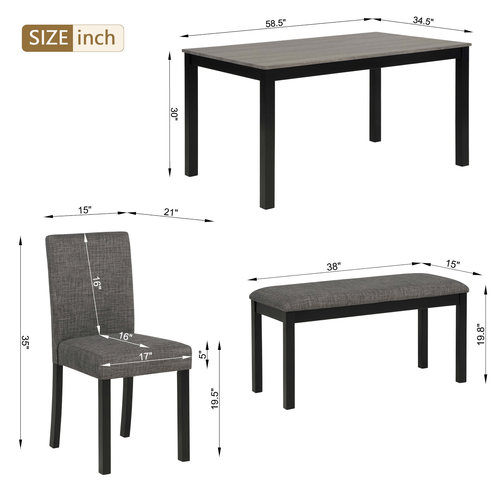Frode 6-Piece Dining Set