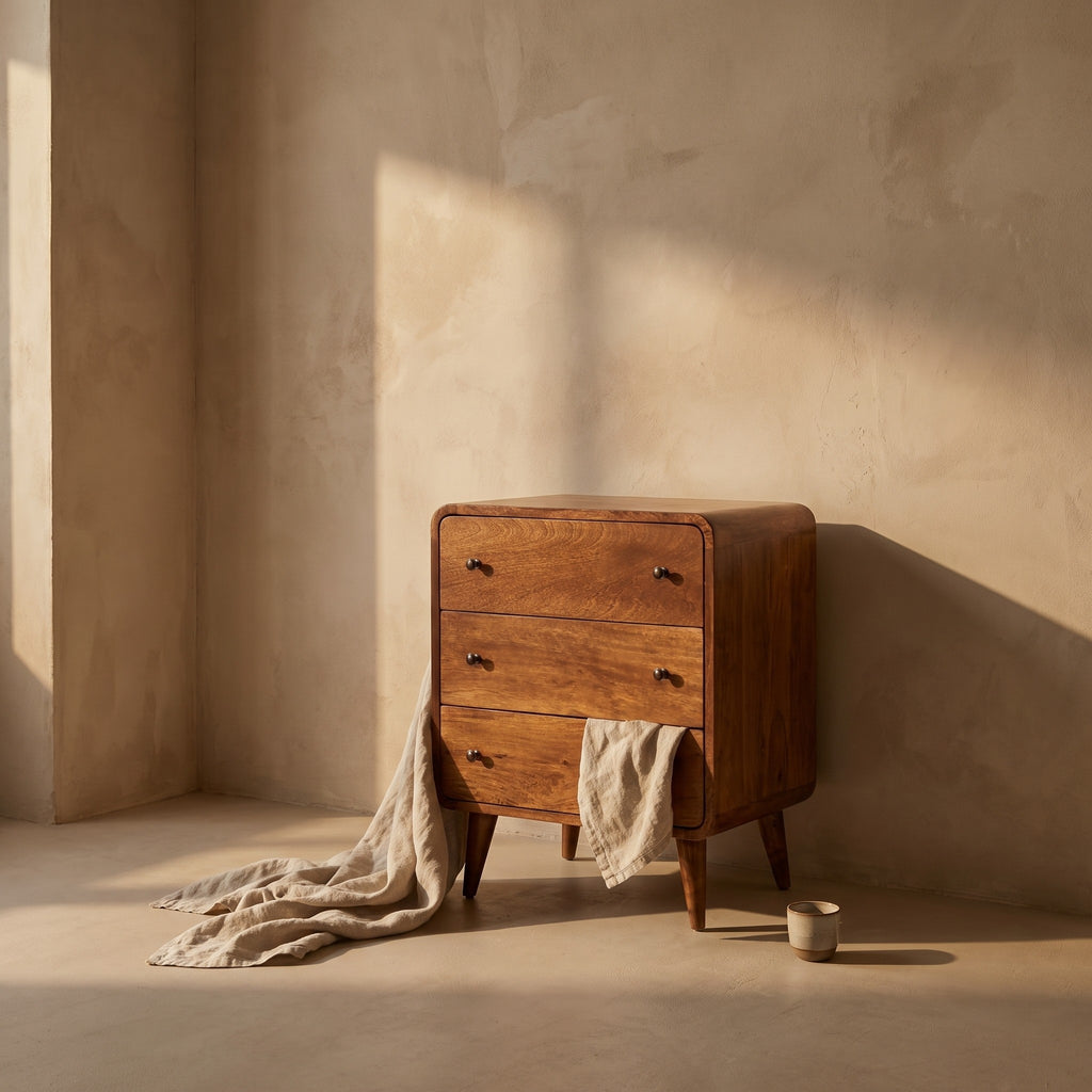 Eik Curved Chest of Drawers