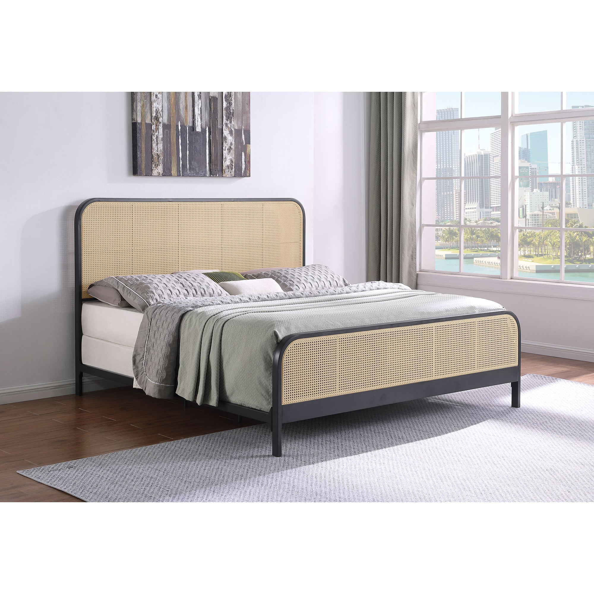 Janne Cane Queen Bed Frame