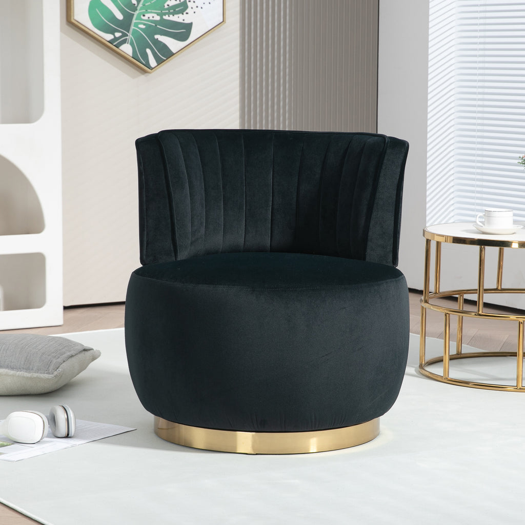Bente Barrel Velvet Accent Chair