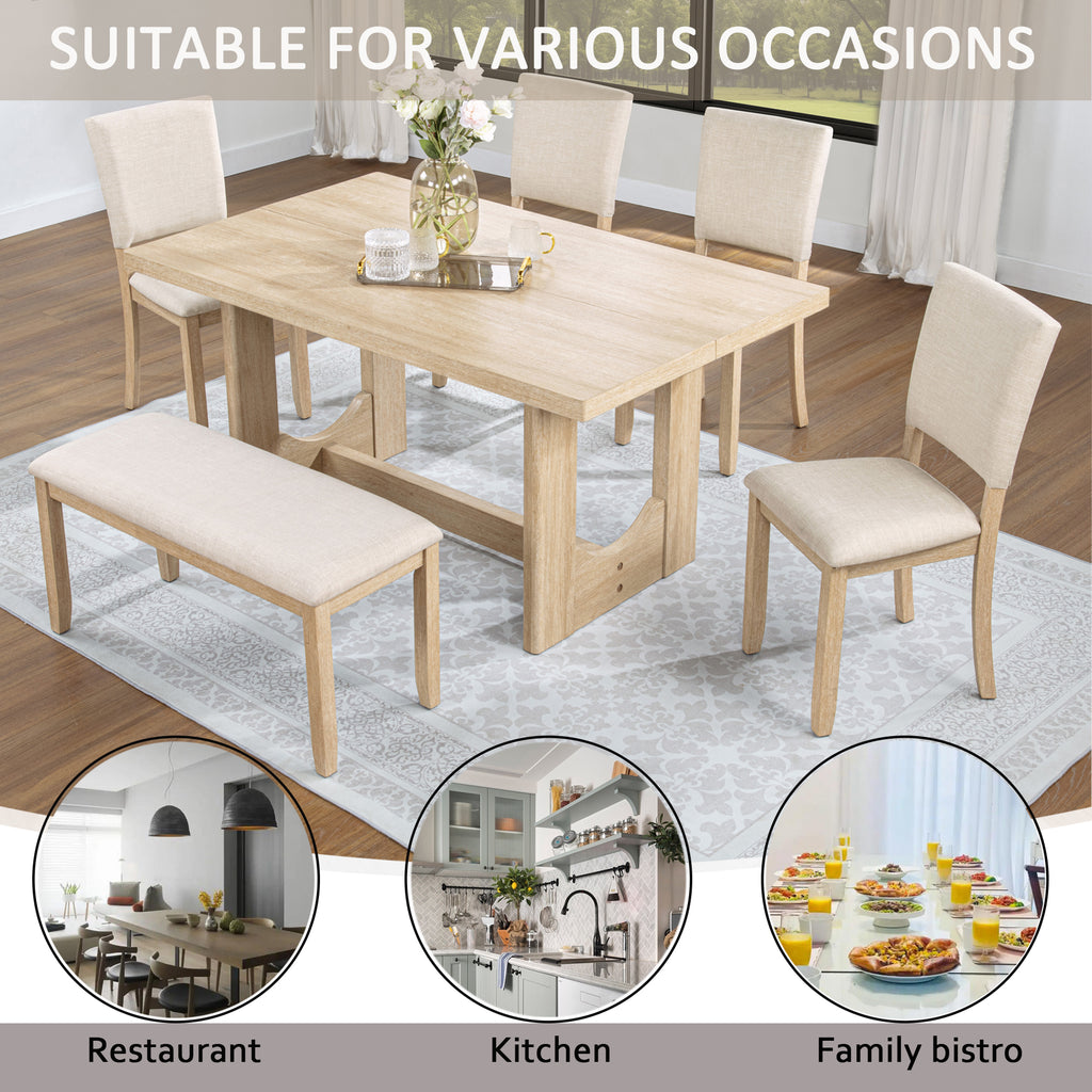 Astrid 6-Piece Oak Dining Set