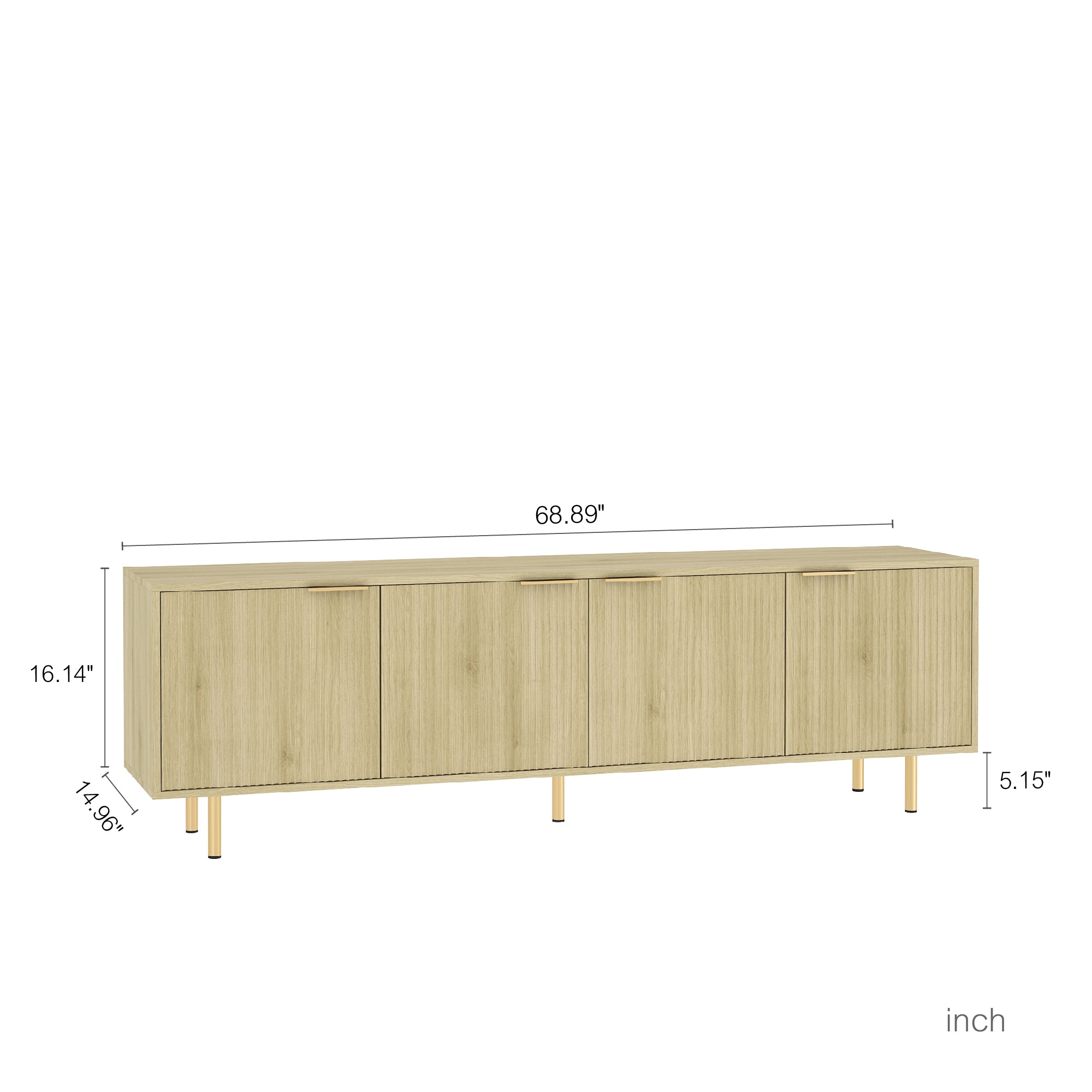 Vegard Fluted TV Stand