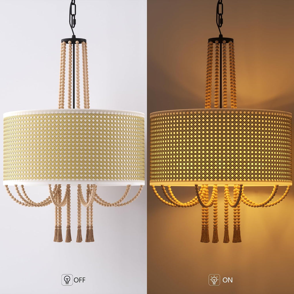 Prim Rattan Chandelier